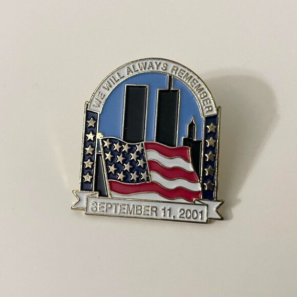 We Will Always Remember September 11th Commemorative Lapel Pin Twin Towers - Picture 9 of 10